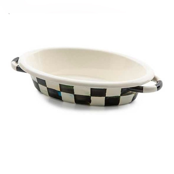 MacKenzie-Childs Other - MacKenzie-Childs Small Courtly Check Oval Gratin Enamel Dish